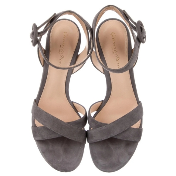 Gianvito Rossi Crossover Suede Sandals - Picture 3 of 5